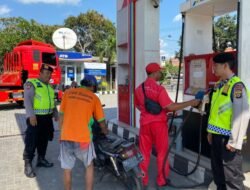 Satsamapta Polres Karangeem Tingkatkan Patroli Pantau Objek Vital SPBU