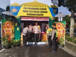Pastikan Kesiapan Personel, Kapolres Tabanan Cek Pos Pengamanan Ulundanu