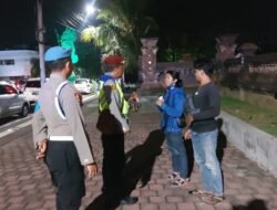 Polres Tabanan Intensifkan Blue Light Patrol Berikan Rasa Aman Masyarakat di Malam Hari
