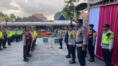 Polres Gianyar Kerahkan Ratusan Personel Gabungan Amankan Plebon di Ubud