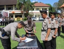 Kapolres Tabanan Pimpin Sertijab Dua Kabag, Dua Kasat dan Enam Kapolsek
