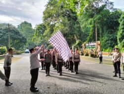 Peningkatan Kemampuan dan Long March Serta Pembaretan Bintara Remaja Direktorat Samapta Polda Bali