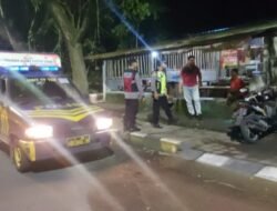 Guna Cegah Gangguan Kamtibmas Polsek Bebandem Gelar Blue Light Patrol Waspada Kejahatan Curas, Curat, dan Curanmor di Wilkum Bebandem