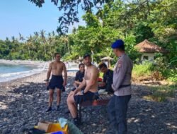 Sat Polairud Polres Karangasem Patroli Himbau Wisatawan Asing di Objek Wisata Pantai Tulamben, Kubu