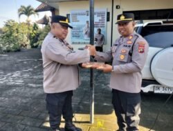Apel pelepasan personil Polsek Marga yang Purna Bhakti 