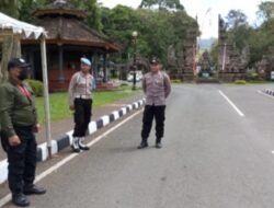 Kanit Propam Polsek Baturiti Cekwas Personil yang Melaksanakan Pengamanan Jalur dan Obyek Wisata