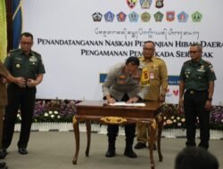 Kapolda Bali Hadiri Penandatanganan NPHD Pengamanan Pemilukada Serentak 2024