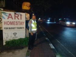 Cegah Kejahatan di Kawasan Obyek Wisata, Satuan Polairud Polres Karangasem Intensifkan Blue Light Patrol