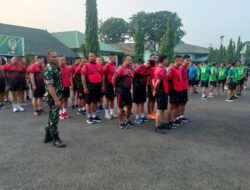 Ukur Kemampuan Fisik, Personel Kodim 0830/Surabaya Utara Ikuti Tes Kesegaran Jasmani