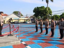 Kapolres Majalengka Pimpin Upacara Serah Terima Jabatan di Lapangan Upacara Polres Majalengka