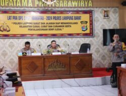 Polres Lampung Barat Akan Laksanakan Operasi Sikat Krakatau 2024. Apa saja sasarannya?