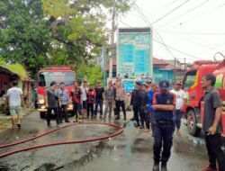 Dua Unit Ruko Terbakar, Kapolsek Banda Sakti Datangi TKP Lokasi Kejadian