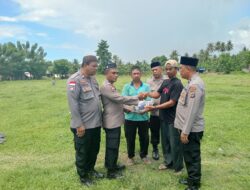 Membangun Kebersamaan dan Kesehatan, Satgas Madago Raya Bagikan Alat Olahraga di Parigi Moutong