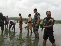 Dandim 0829/Bangkalan Sambut Menteri Pertanian Tinjau Pompanisasi di Bancaran