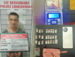 Polres Lhokseumawe Tangkap Pelaku Penyalahgunaan Sabu di Desa Meuria Paloh