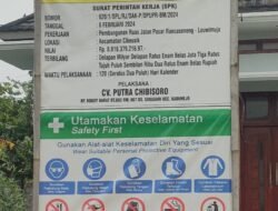 Proyek Ruas jalan Ranca Lewimuja diduga Dikerjakan Asal jadi.