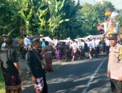 Program Polsek Seltim Mesari ( Melayani, Sambang dan Patroli) dalam Bentuk Pengamanan Upacara Pitra Yadnya ( Ngaben) di Wilkum Polsek Seltim