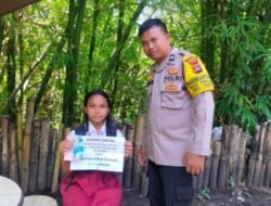 Bhabinkamtibmas Desa Tribuana Polsek Abang Salurkan Bantuan Terhadap Masyarakat Binaan