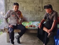 Bhabinkamtibmas Desa Nawa kerti Kunjungi Rumah Kelian Banjar Dinas Bau Kaler, Desa Nawa kerthi, Kecamatan Abang