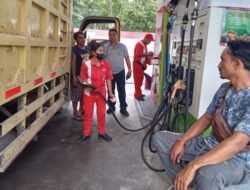 Unit II Bidang Ekonomi Sat Intelkam Polres Karangasem Monitoring Stok BBM di beberapa SPBU di Daerah Hukum Polres Karangasem