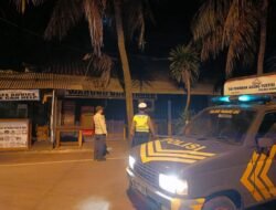 Patroli Malam Polsek Padangbai, untuk Jaga Keamanan Wilayah Padangbai
