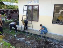 Personil Polsek Abang Laksanakan Kegiatan Kurva Pasca Renovasi Kantor Polsek Abang