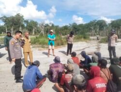 Tim Gabungan Polres Bersama Polsek Manggar Tertibkan Penambang Desa Sukamandi Damar 
