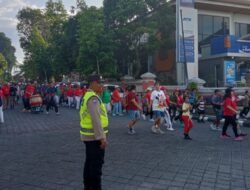 Amankan Kegiatan Jalan Sehat Personil Polsek Tabanan Himbau Dukung KTT WWF