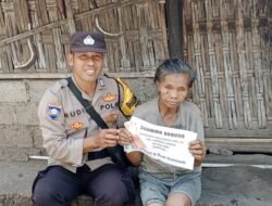 Peduli Warga Lansia Tidak Mampu,dan Menderita Kebutaan Bhabinkamtibmas Polsek Kubu Salurkan Bantuan