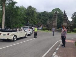 Kapolsek Baturiti Pimpin Pengamanan Tempat Wisata di Hari Libur Hari Raya Waisak