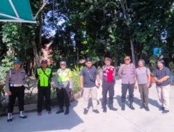 Polsek Kediri Bersinergi dengan Polres Kawal Delegasi KTT WWF Berkunjung ke Water Museum Mandala Mathika Sanggulan