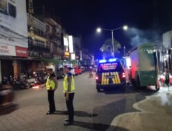 Polsek Tabanan Gelar Blue Light Patrol Jaga Kamtibmas Tetap Aman dan Kondusif