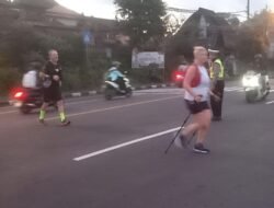 Polsek Kediri Pengamanan Lomba Lari Bali Hope Ultra 2024