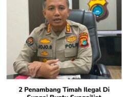 2 Penambang Timah Ilegal Di Sungai Buntu Sungailiat Diringkus Tim Sundit Gakkum Polairud Polda Babel 