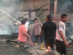 Kebakaran Melanda 10 Unit Ruko Semi Permanen di Aceh Utara