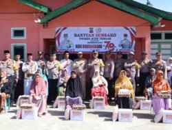 Sambut Hari Jadi Bhayangkara ke 78, Polres Aceh Tengah Berikan Bantuan Sosial Sembako Pada Warga Yang Membutuhkan
