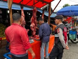 Berikan Rasa Aman, Samapta Polres Aceh Tengah Lakukan Patroli dan Pengaturan Di Sejumlah Lokasi Pasar Pajak Daging Dan Titik Keramaian Masyarakat