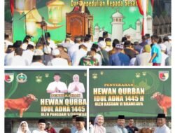 Kodam Brawijaya Gelar Sholat Idul Adha dan Penyembelihan Hewan Kurban Untuk Warga Kurang Mampu
