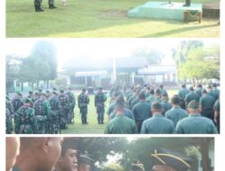 Kodim 0829/Bangkalan Gelar Upacara Bendera Bulanan dan Acara Korps Raport Masuk Satuan