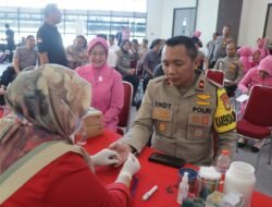 Sambut Hari Bhayangkara ke-78, Ratusan Polisi Donor Darah di Tangerang