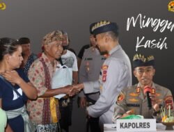 Minggu Kasih Polres Karangasem, Serahkan Paket Sembako