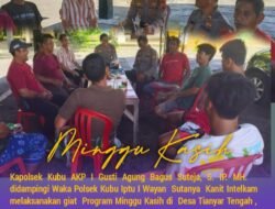 Program Minggu Kasih Kapolsek Kubu Polres Karangasem Kembali Sapa Warga Desa Tianyar Tengah