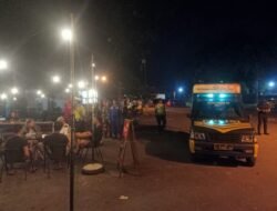 Untuk Jaga Kamtibmas, Polsek Padangbai Gencar Lakukan Blue Light Patrol