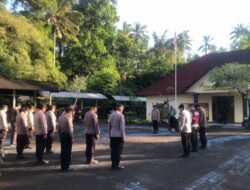 Kapolsek Pimpin Apel Pagi, Sampaikan Arahan