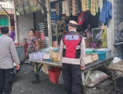 Patroli Polsek Abang Sambangi Pasar Tradisional Mangsul Desa Tista