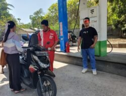 Personil Sat Intelkam Polres Karangasem Monitoring Stok BBM di Beberapa SPBU di Daerah Hukum Polres Karangasem