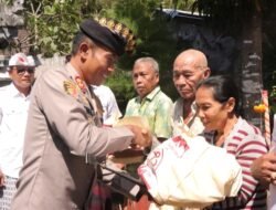Polres Karangasem Lanjutkan Rangkaian Bakti Sosial HUT Bhayangkara ke-78 dengan Pembagian Sembako