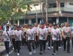 Meriahkan Hari Bhayangkara ke-78, Kodim Jembrana Ikuti Fun Walk Dan Olahraga Bersama
