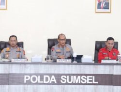 Upaya Mitigasi Karhutla, Kapolda Sumsel Gelar Rapat Bersama Jajaran Manggala Agni.
