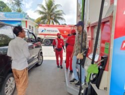 Personil Sat Intelkam Polres Karangasem Monitoring Stok BBM di Beberapa SPBU di Daerah Hukum Polres Karangasem